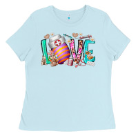 Baby Blue love easter day nurse Ladies Tee - RacoonDesign