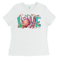 White love easter day nurse Ladies Tee - RacoonDesign