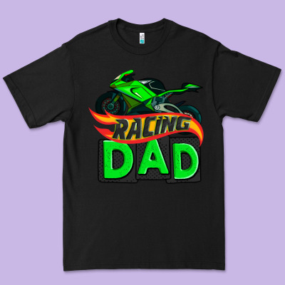 Racing Dad With Racing Motorcycle Premium Tee Designed By Adodesignshop