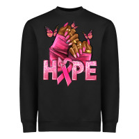 Black Hope Breast Cancer nails Heavyweight Sweatshirt - NancyCooperArtShop