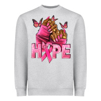 Hope Breast Cancer Nails Heavyweight Sweatshirt | Teevron