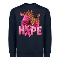 Navy Hope Breast Cancer nails Heavyweight Sweatshirt - NancyCooperArtShop