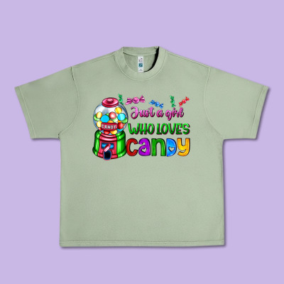 Just A Girl Who Loves Candy Urban Heavy Tee Designed By Adodesignshop