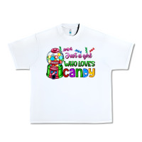 White just a girl who loves candy Urban Heavy Tee - AdoDesignShop