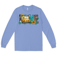 Colony Blue school bus love Long Sleeve Tee - NancyCooperArtShop