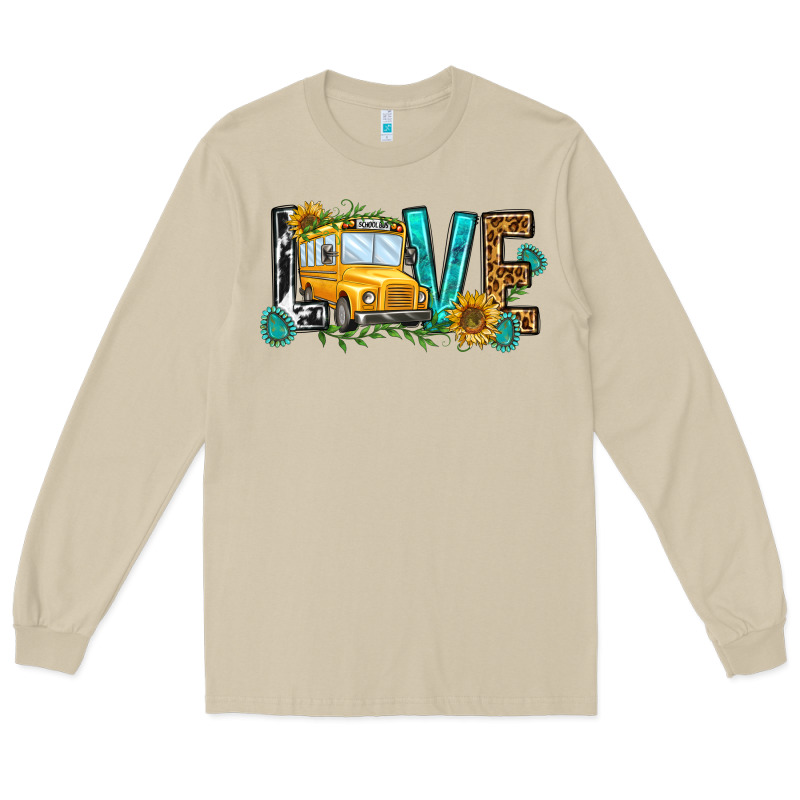 School Bus Love Long Sleeve Tee by NancyCooperArtShop | Teevron