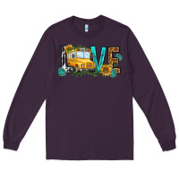 Plum school bus love Long Sleeve Tee - NancyCooperArtShop