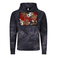 Cloud Black distressed cowhide leopard christmas background Vintage Hoodie - Jasminsmagicworld