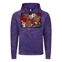 Cloud Purple distressed cowhide leopard christmas background Vintage Hoodie - Jasminsmagicworld