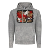 Cloud Rock distressed cowhide leopard christmas background Vintage Hoodie - Jasminsmagicworld