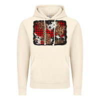 Vintage Artic distressed cowhide leopard christmas background Vintage Hoodie - Jasminsmagicworld