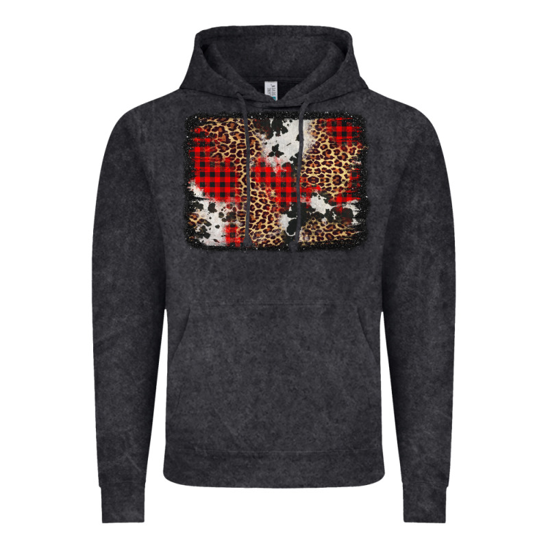 Distressed Cowhide Leopard Christmas Background Vintage Hoodie by Jasminsmagicworld | Teevron