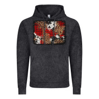 Vintage Black distressed cowhide leopard christmas background Vintage Hoodie - Jasminsmagicworld