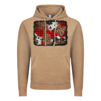 Vintage Coffee distressed cowhide leopard christmas background Vintage Hoodie - Jasminsmagicworld