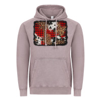 Vintage Zinc distressed cowhide leopard christmas background Vintage Hoodie - Jasminsmagicworld