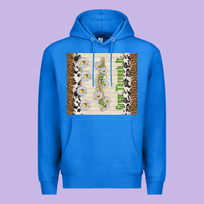 Grow Through It Premium Hoodie Designed By Tumblerdesignbyshophia