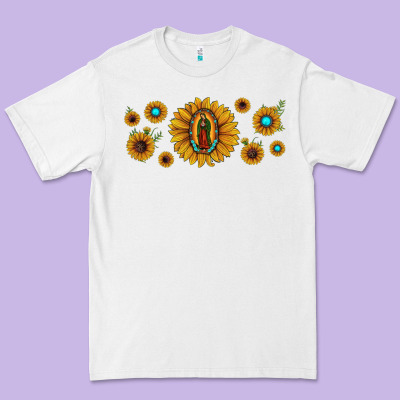 Sunflower Lady Of Guadalupe Premium Tee Designed By Jahusdesignshop