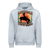Heather Grey American cowgirl 4th of july Urban Hoodie - FaDigitalArtStudio