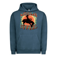 Pigment Midnight Navy American cowgirl 4th of july Urban Hoodie - FaDigitalArtStudio