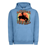 Pigment Pebble Blue American cowgirl 4th of july Urban Hoodie - FaDigitalArtStudio