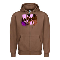 Chestnut Purple Western Wood Cowhide Frame Zipper Hoodie - Bettercallsaul