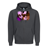 Smoke Purple Western Wood Cowhide Frame Zipper Hoodie - Bettercallsaul