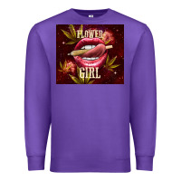 Purple flower girl Premium Sweatshirt - TumblerDesignByShophia