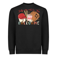 Black take me out to the ballgame Heavyweight Sweatshirt - MaliasSmallBusiness