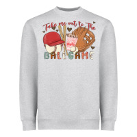 Heather Grey take me out to the ballgame Heavyweight Sweatshirt - MaliasSmallBusiness