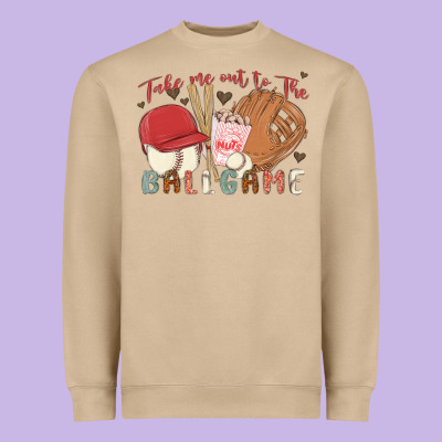 Take Me Out To The Ballgame Heavyweight Sweatshirt Designed By Maliassmallbusiness