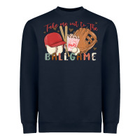 Navy take me out to the ballgame Heavyweight Sweatshirt - MaliasSmallBusiness