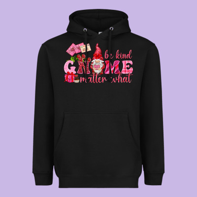 Be Kind Gnome Matter What Valentine's Day Heavyweight Hoodie Designed By Howdyjamesfarm