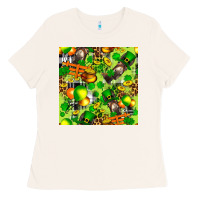 Bone St. Patrick's Donkey With Shamrock Seamless Ladies Tee - FaDigitalArtStudio