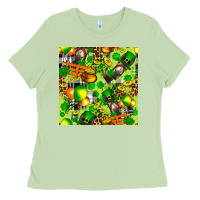 Matcha St. Patrick's Donkey With Shamrock Seamless Ladies Tee - FaDigitalArtStudio