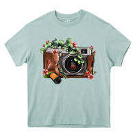 Arona floral eucalyptus film roll vintage camera Heavy Core Tee - FaDigitalArtStudio
