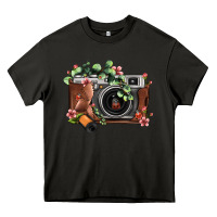 Asphalt floral eucalyptus film roll vintage camera Heavy Core Tee - FaDigitalArtStudio