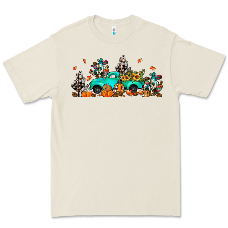 Fall Cactus Pumpkin Truck Premium Tee by JahusDesignShop | Teevron