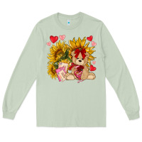 Matcha valentines day sunflowers with bear hjf Long Sleeve Tee - NancyCooperArtShop