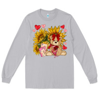 Moon Dust valentines day sunflowers with bear hjf Long Sleeve Tee - NancyCooperArtShop