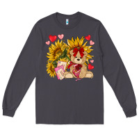 Smoke valentines day sunflowers with bear hjf Long Sleeve Tee - NancyCooperArtShop