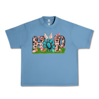 Pebble Blue hop rabbit Urban Heavy Tee - MaliasSmallBusiness