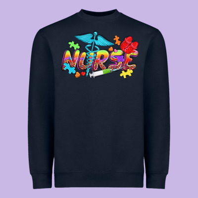 Autism Nurse Heavyweight Sweatshirt Designed By Nancycooperartshop