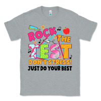Heather Grey rock the test don't stress! just do your best Classic Tee - JahusDesignShop