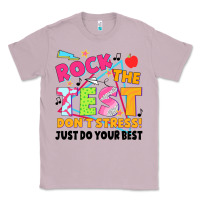 Lilac rock the test don't stress! just do your best Classic Tee - JahusDesignShop