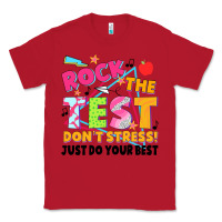 Red rock the test don't stress! just do your best Classic Tee - JahusDesignShop