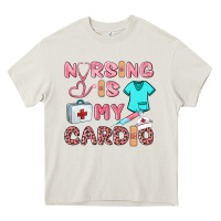Cream nursing is my cardio Heavy Core Tee - BarkalooDesign
