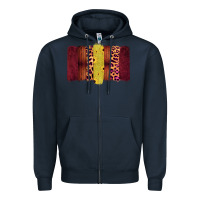 Navy Western Farm Life Brushstrokes Zipper Hoodie - Bettercallsaul
