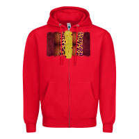 Red Western Farm Life Brushstrokes Zipper Hoodie - Bettercallsaul