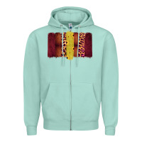 Seafoam Western Farm Life Brushstrokes Zipper Hoodie - Bettercallsaul