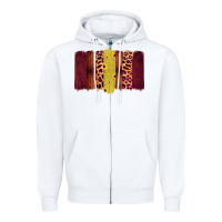 White Western Farm Life Brushstrokes Zipper Hoodie - Bettercallsaul